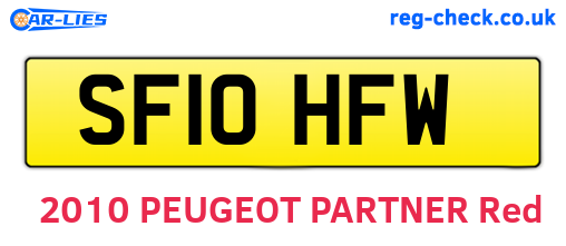 SF10HFW are the vehicle registration plates.