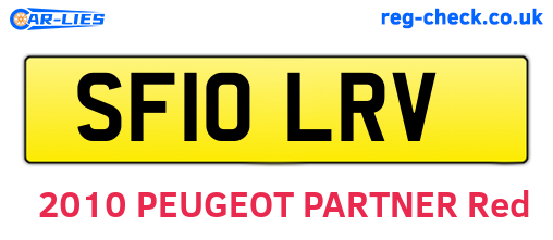 SF10LRV are the vehicle registration plates.