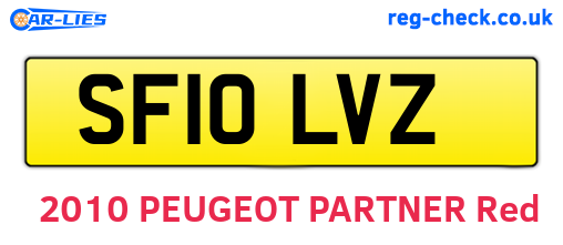 SF10LVZ are the vehicle registration plates.