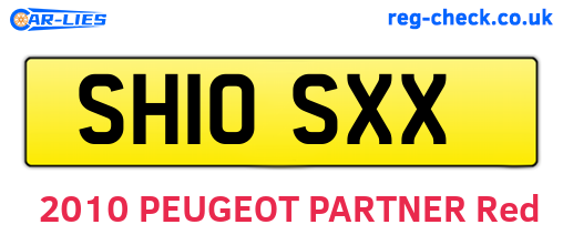 SH10SXX are the vehicle registration plates.