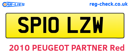 SP10LZW are the vehicle registration plates.