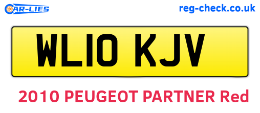WL10KJV are the vehicle registration plates.