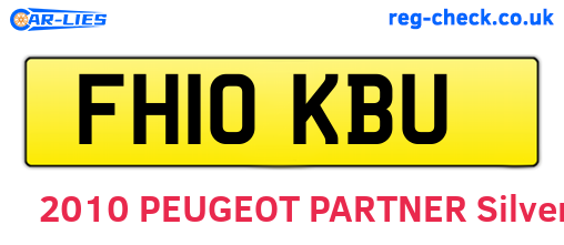 FH10KBU are the vehicle registration plates.