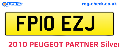 FP10EZJ are the vehicle registration plates.