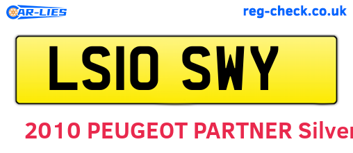 LS10SWY are the vehicle registration plates.