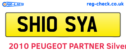 SH10SYA are the vehicle registration plates.