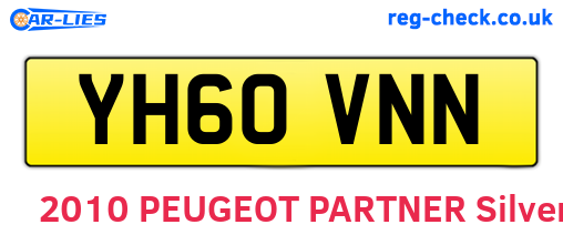 YH60VNN are the vehicle registration plates.