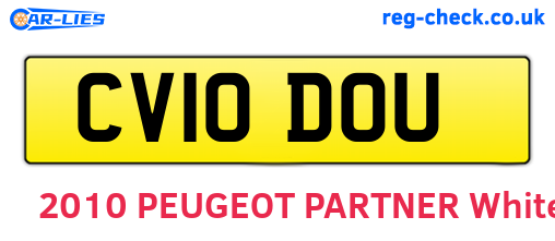 CV10DOU are the vehicle registration plates.
