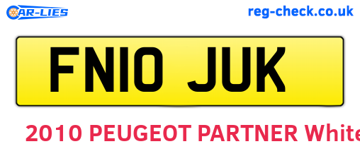 FN10JUK are the vehicle registration plates.