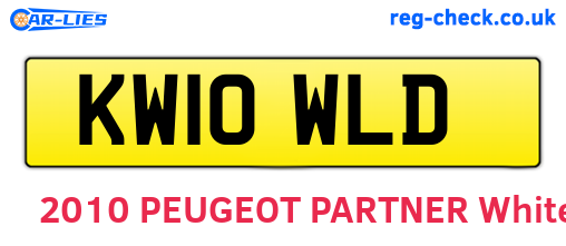 KW10WLD are the vehicle registration plates.
