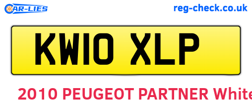 KW10XLP are the vehicle registration plates.