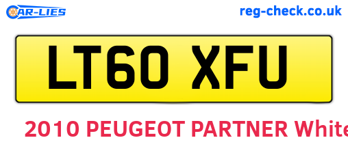 LT60XFU are the vehicle registration plates.