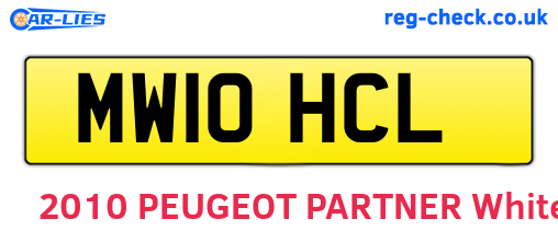 MW10HCL are the vehicle registration plates.