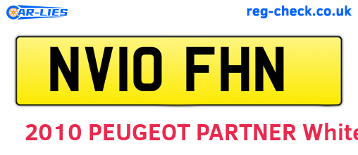NV10FHN are the vehicle registration plates.