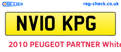 NV10KPG are the vehicle registration plates.