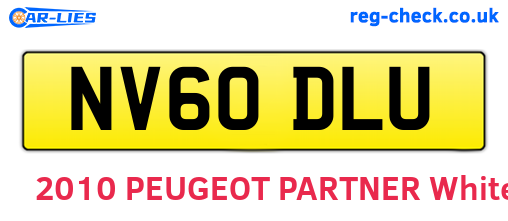 NV60DLU are the vehicle registration plates.