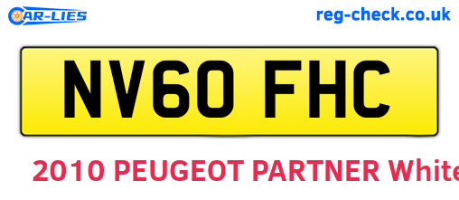 NV60FHC are the vehicle registration plates.