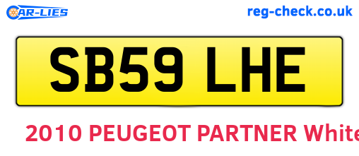 SB59LHE are the vehicle registration plates.