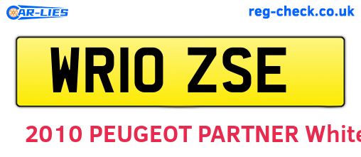 WR10ZSE are the vehicle registration plates.