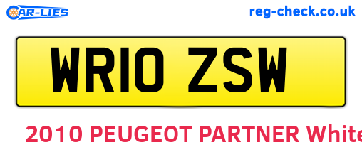 WR10ZSW are the vehicle registration plates.