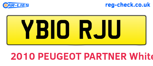 YB10RJU are the vehicle registration plates.