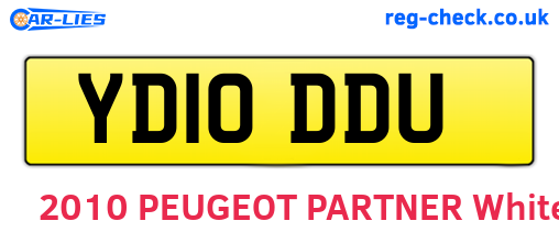 YD10DDU are the vehicle registration plates.