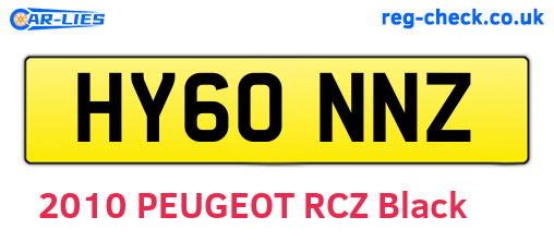 HY60NNZ are the vehicle registration plates.