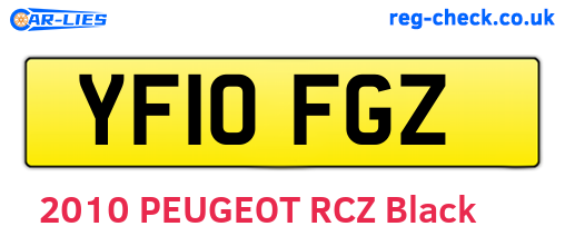YF10FGZ are the vehicle registration plates.
