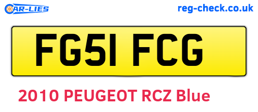 FG51FCG are the vehicle registration plates.