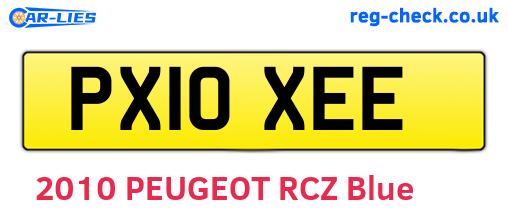 PX10XEE are the vehicle registration plates.