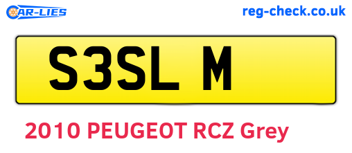 S3SLM are the vehicle registration plates.