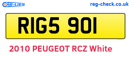 RIG5901 are the vehicle registration plates.