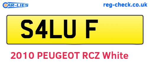 S4LUF are the vehicle registration plates.