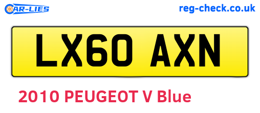 LX60AXN are the vehicle registration plates.