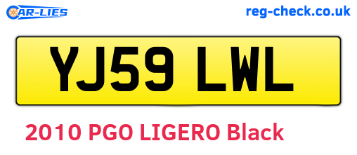 YJ59LWL are the vehicle registration plates.