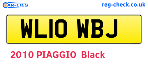 WL10WBJ are the vehicle registration plates.
