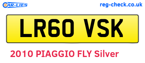 LR60VSK are the vehicle registration plates.