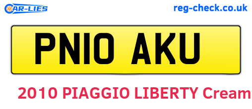 PN10AKU are the vehicle registration plates.