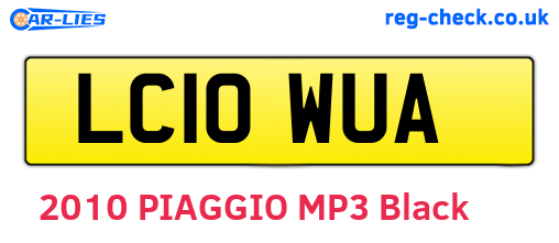 LC10WUA are the vehicle registration plates.