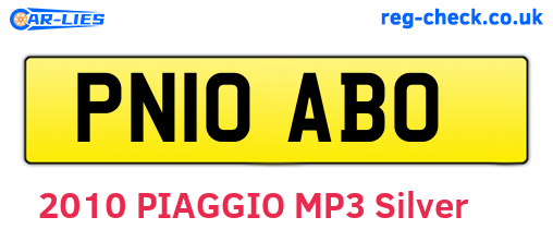 PN10ABO are the vehicle registration plates.