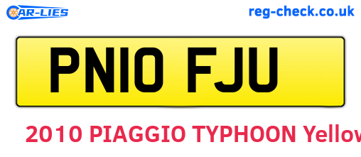 PN10FJU are the vehicle registration plates.