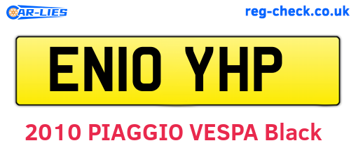 EN10YHP are the vehicle registration plates.