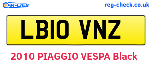 LB10VNZ are the vehicle registration plates.