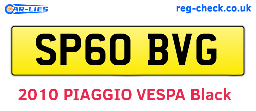 SP60BVG are the vehicle registration plates.