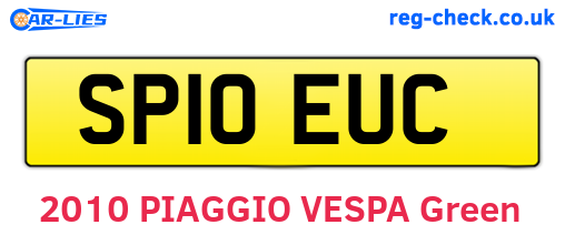 SP10EUC are the vehicle registration plates.