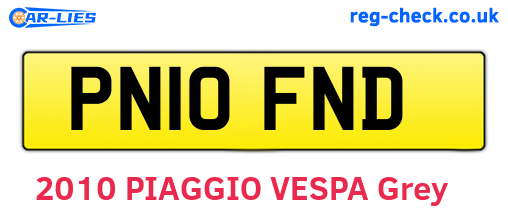 PN10FND are the vehicle registration plates.