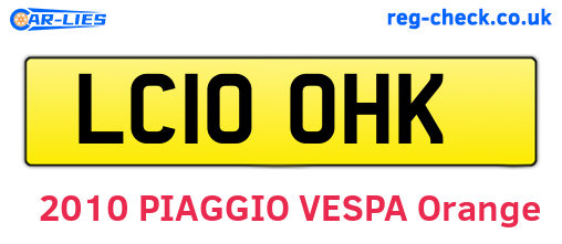 LC10OHK are the vehicle registration plates.