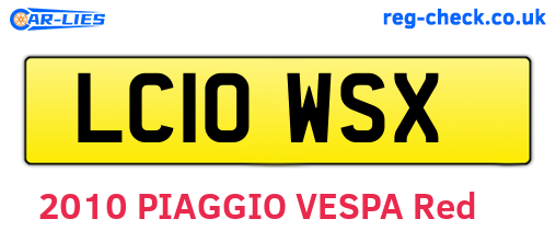 LC10WSX are the vehicle registration plates.