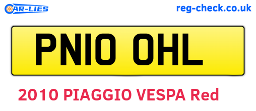 PN10OHL are the vehicle registration plates.