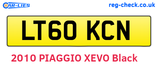 LT60KCN are the vehicle registration plates.